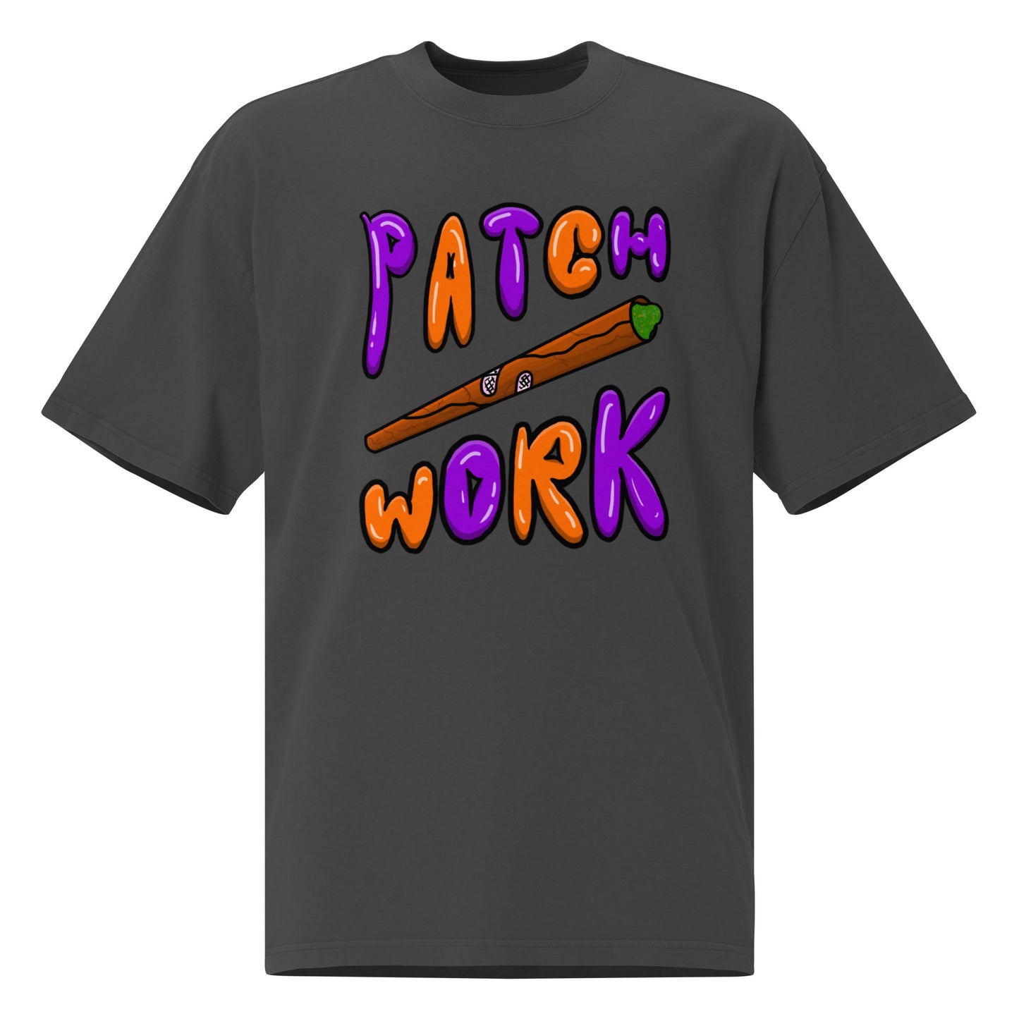 Patch Work Oversized faded t-shirt