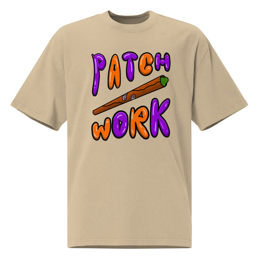 Patch Work Oversized faded t-shirt
